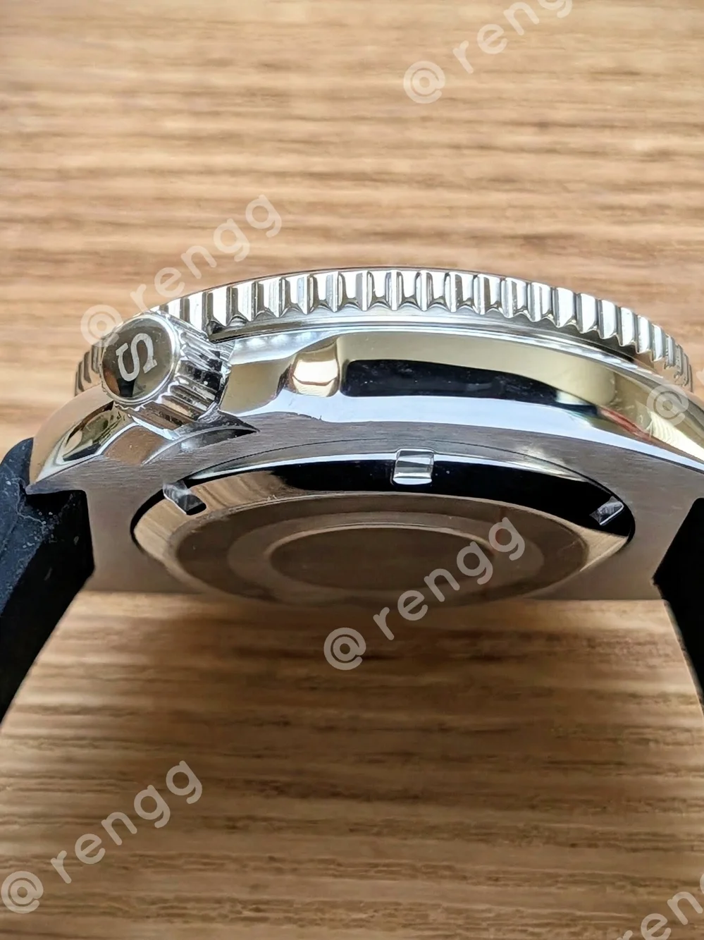 45mm Seiko Men's Black Automatic GMT Willard Diver Mod Watch 24jewels